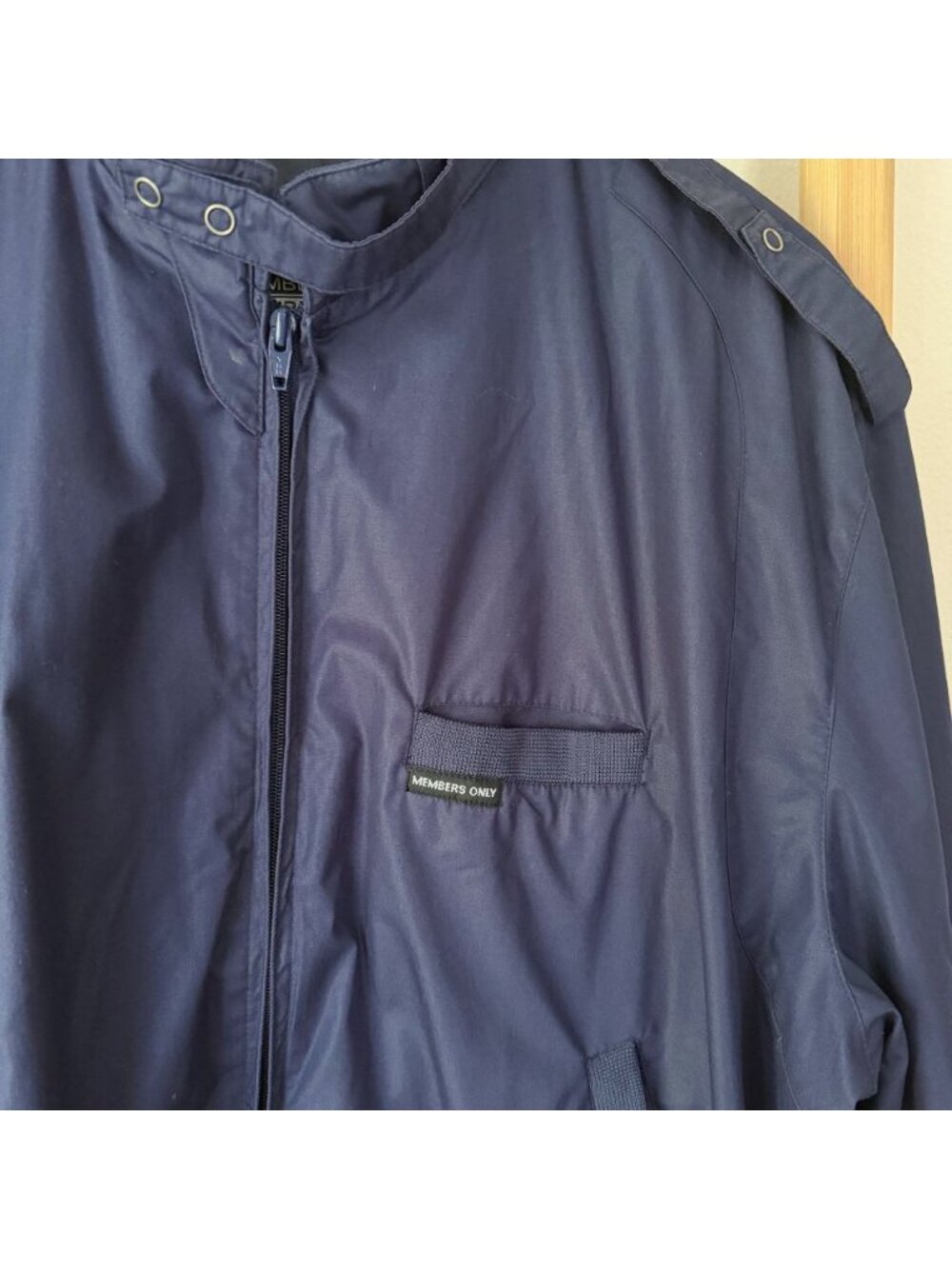 Members Only Classic Iconic Racer Bomber Jacket Navy Blue XL - Picture 6 of 10